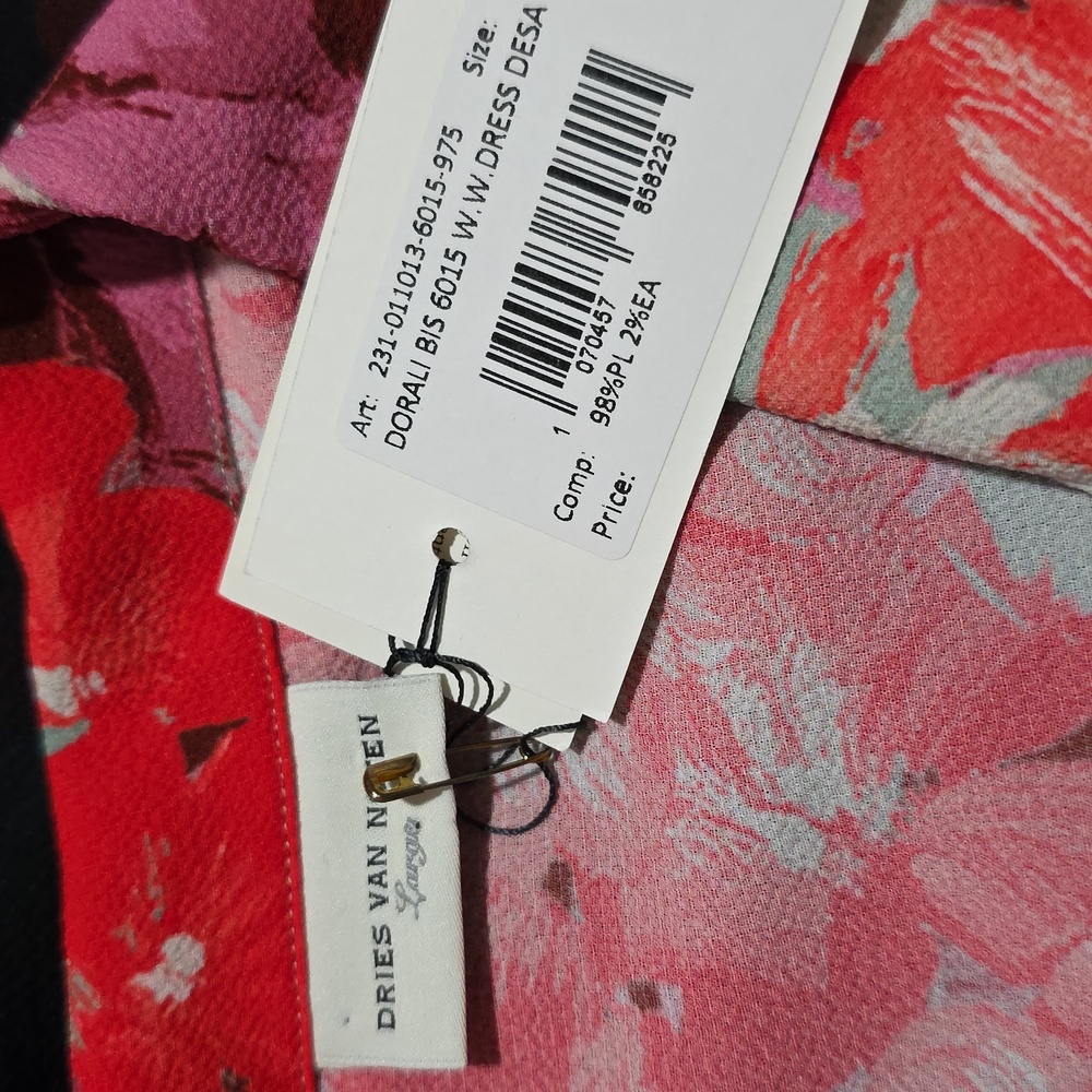 Dries Van Noten Dorali Bis Dress in Floral Size Large NWT - Picture 5 of 5